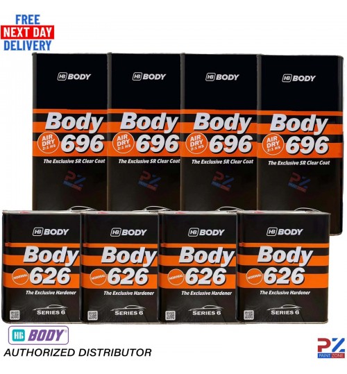 4X HB BODY 696 HS SR 2K Clear Coat Kit – 1.5L + 626 Normal Hardener